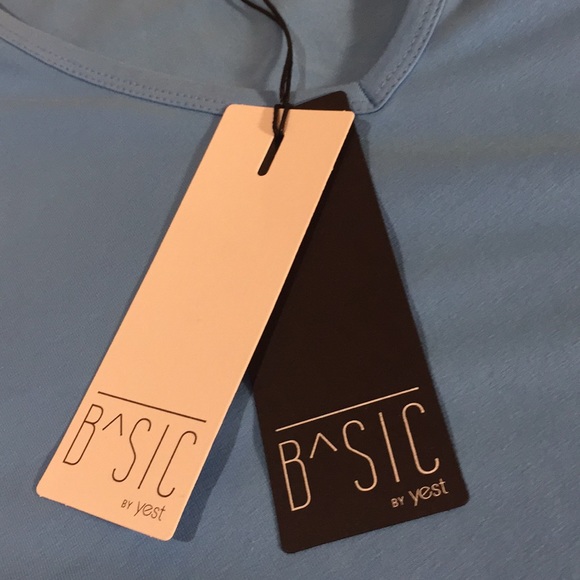Basic By Yest Yemi Light Blue V-Neck T-Shirt Size 12 New with Tags - Picture 9 of 13